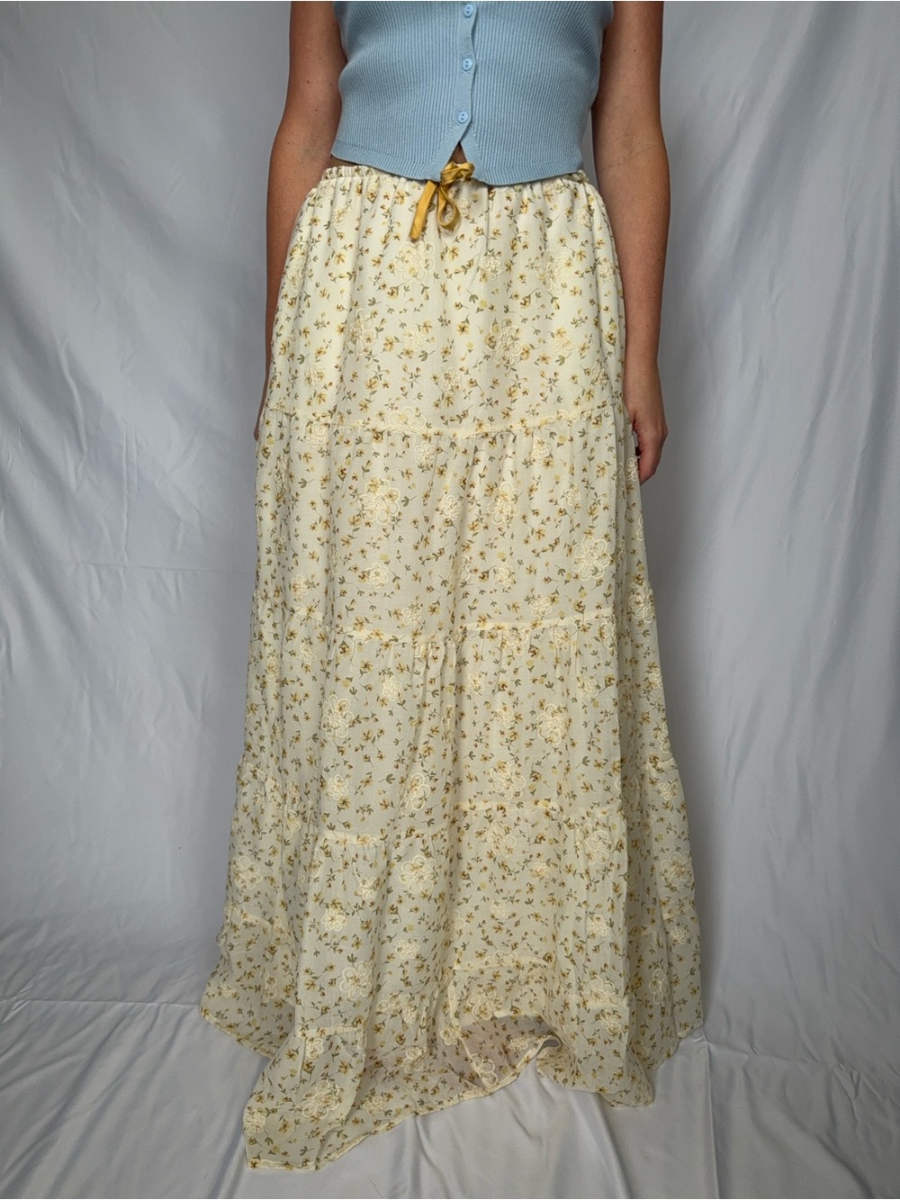 NWT BaeVely Yellow Floral Maxi
